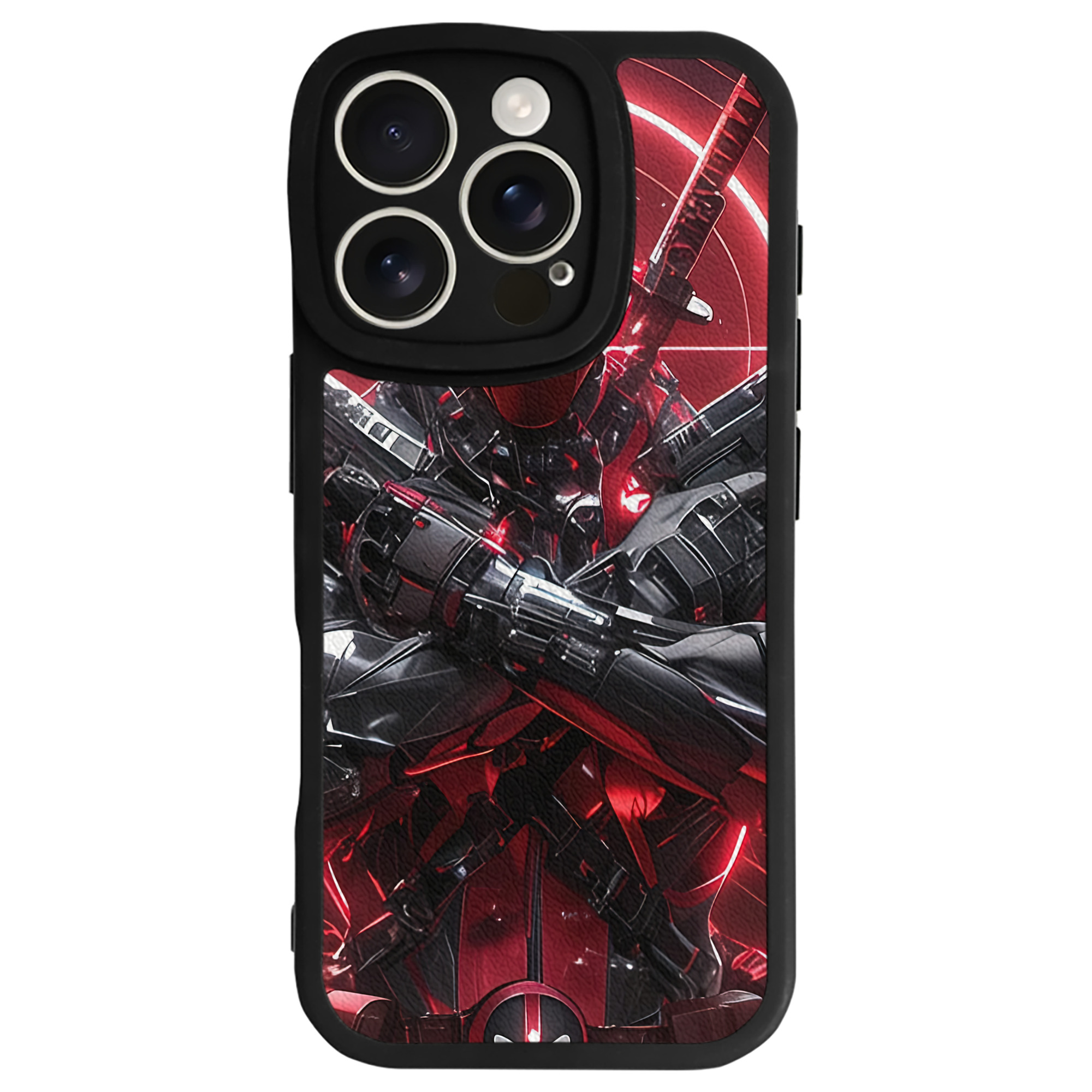 （画像用） Deadpool デッドプール 【iPhone 16シリーズ対応】シリコンスマホケース（レザー調） 材質：シリコン